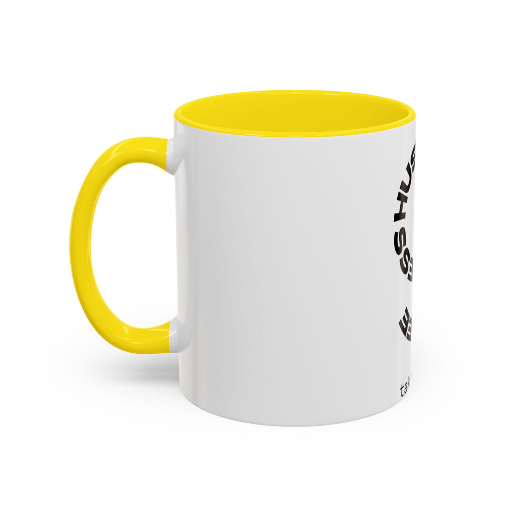 Hustle More Coffee Mug – 'More Coffee Less Hustle' Accent Ceramic Mug