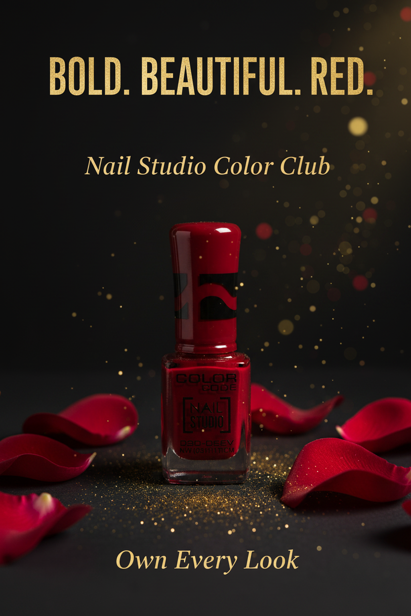 Color Code Nail Studio Nail Polish - Crimson