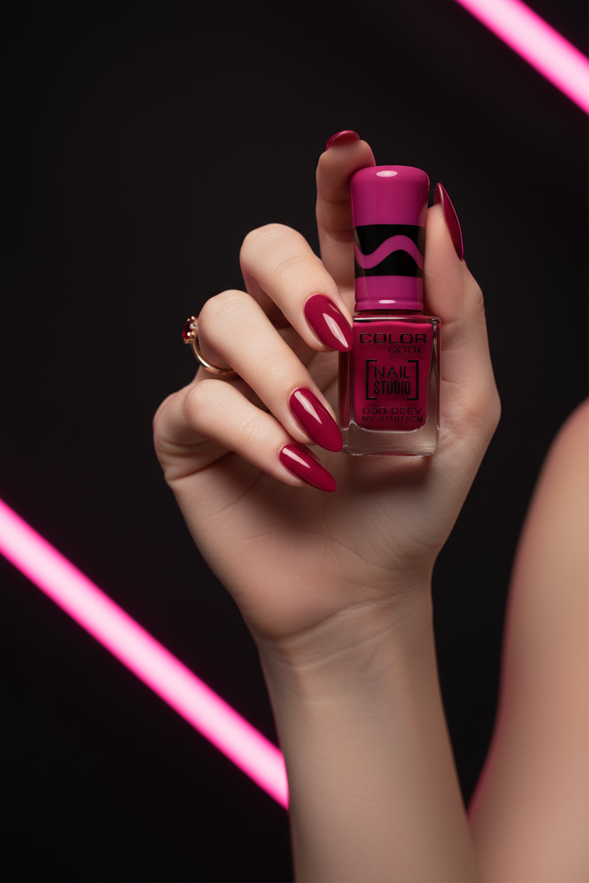 Color Code Nail Studio Nail Paint - Wine Red