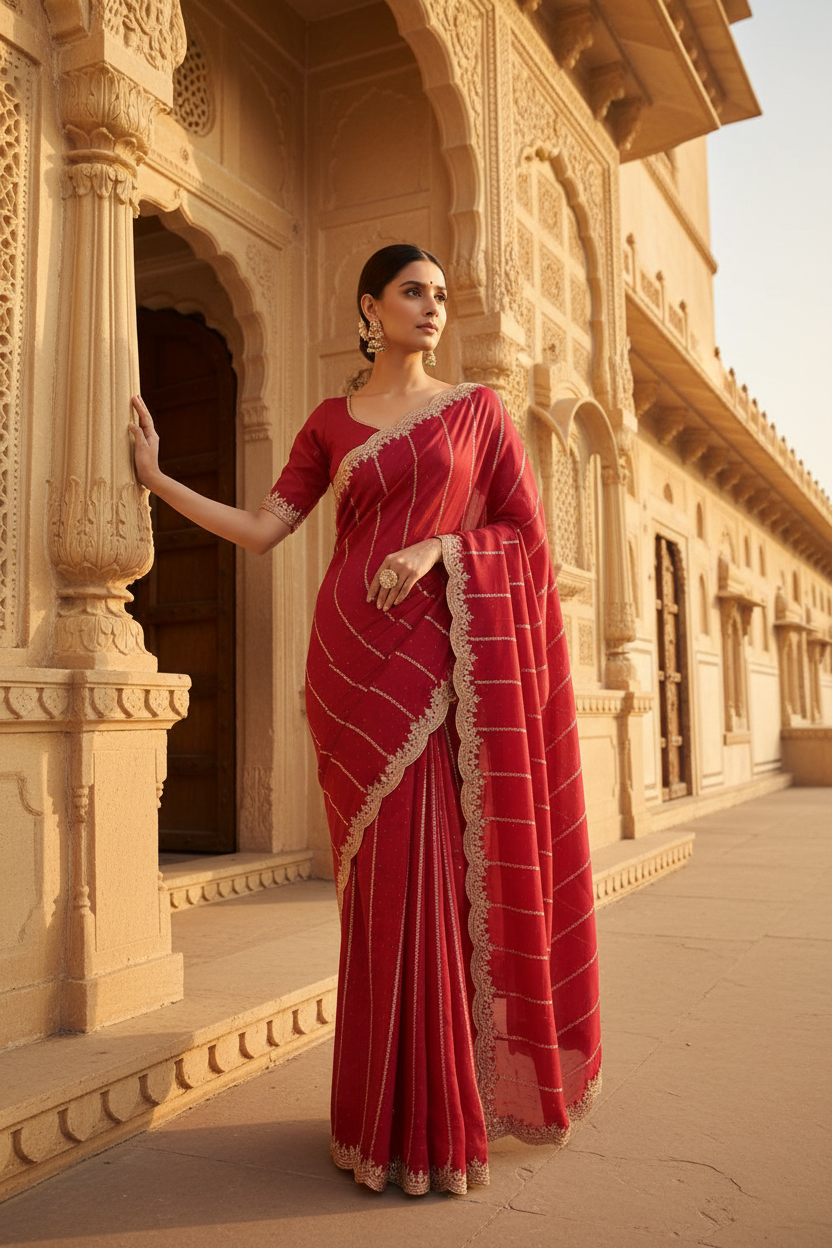 Jimmy Choo Saree – Palace Setting