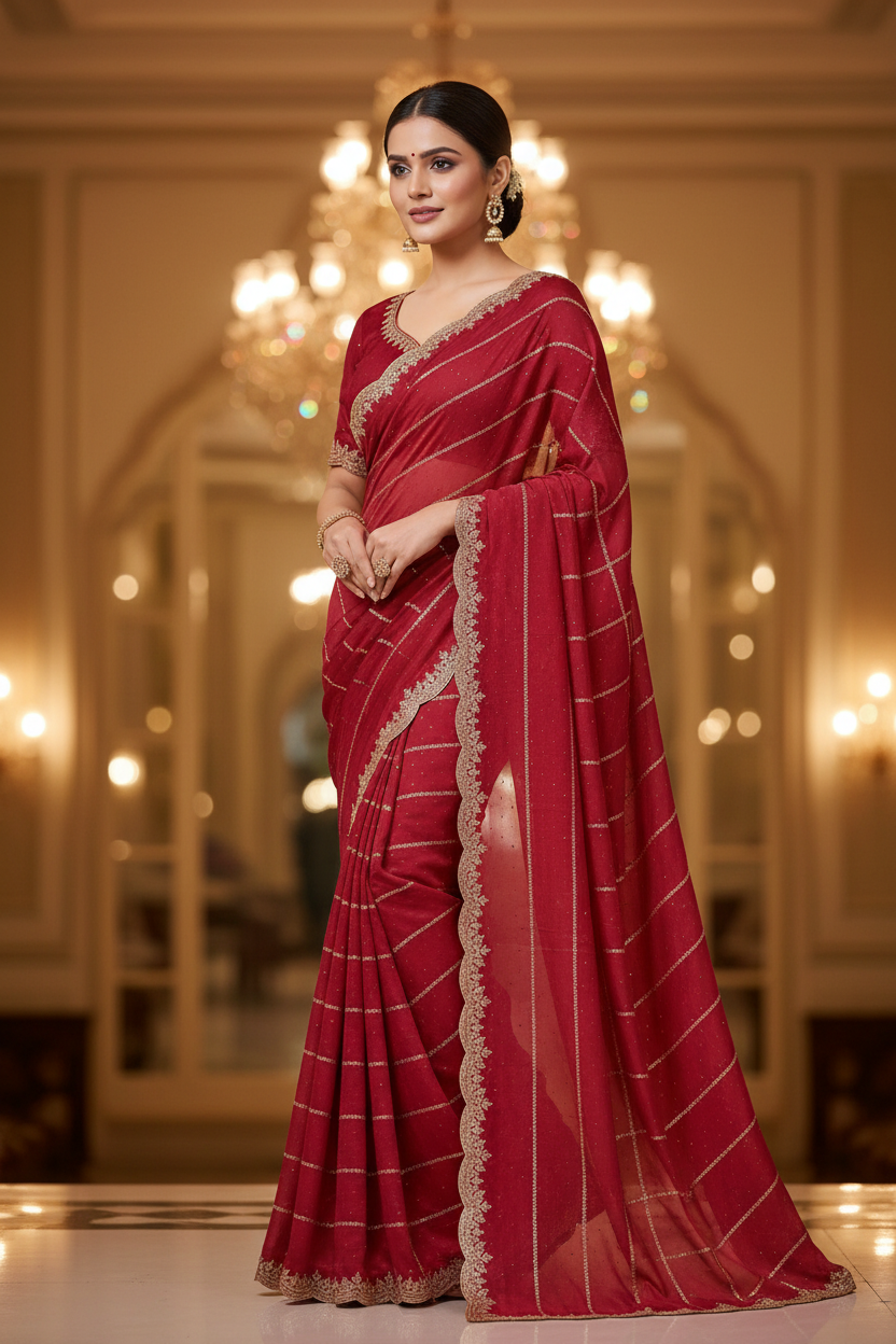 Jimmy Choo Satin Saree