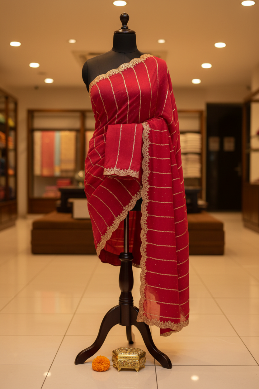 Jimmy Choo Satin Saree